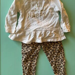 Baby Girl Outfit 18M Child of Mine Carter’s You Make Me Happy Outfit